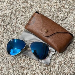 Ray-ban LARGE blue mirrored aviators